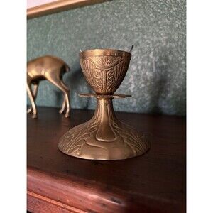Vintage Single Brass Taper Candlestick Holder made in India